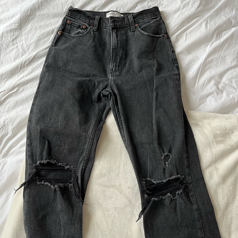 Abercrombie ankle straight ultra high rise jeans